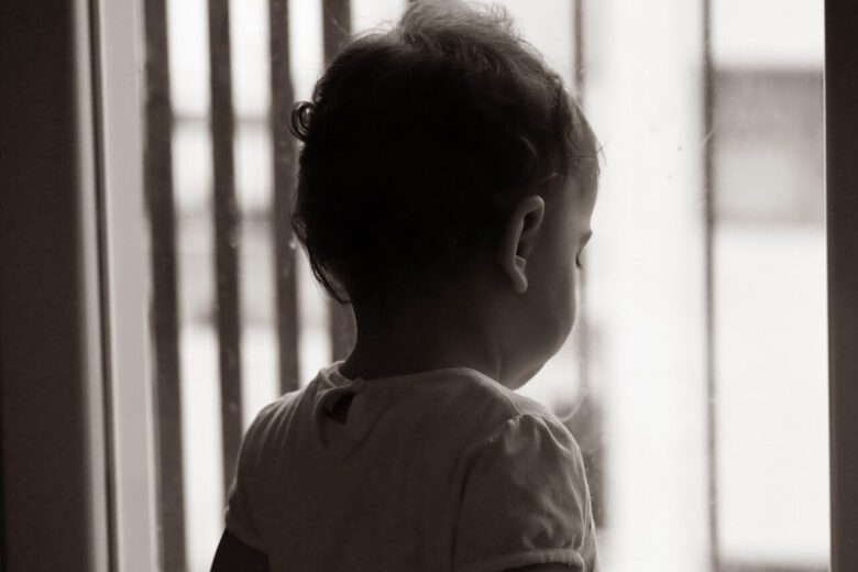 baby at the window, look, glass, exterior, home, baby, tender, sweetness, street, love, children
